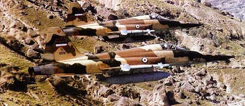 هواپیماهای F-5 ایرانی مجهز به موشک های AIM-9P2